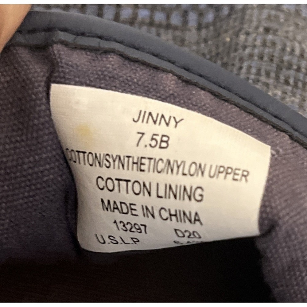 Ralph Lauren Jinny Slip-On Sneakers Womens 7.5B Blue Canvas RL Logo Casual Shoe - Picture 2 of 12